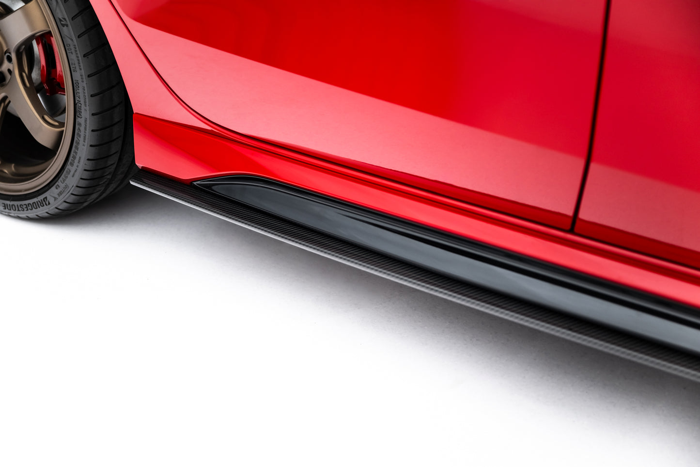 Set of Prepreg Carbon Fiber Side Skirts Audi RS3 Sedan 8Y Facelift