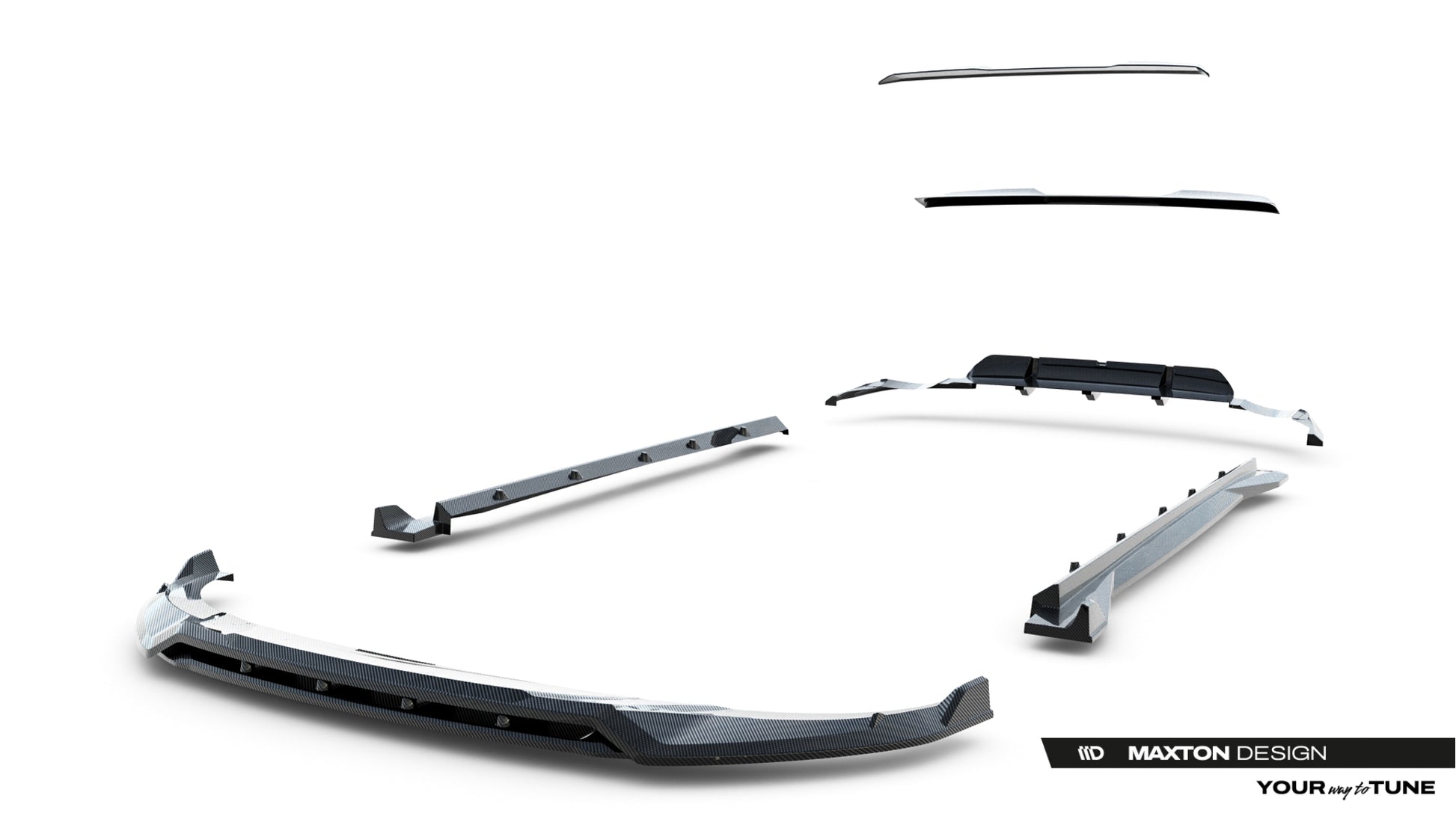 Set of Prepreg Carbon Fiber Splitters Audi RSQ8 Mk1 Facelift