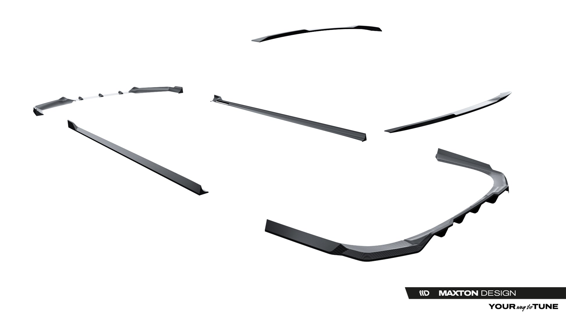 Set of Prepreg Carbon Fiber Splitters BMW 7 / i7 M-Pack G70