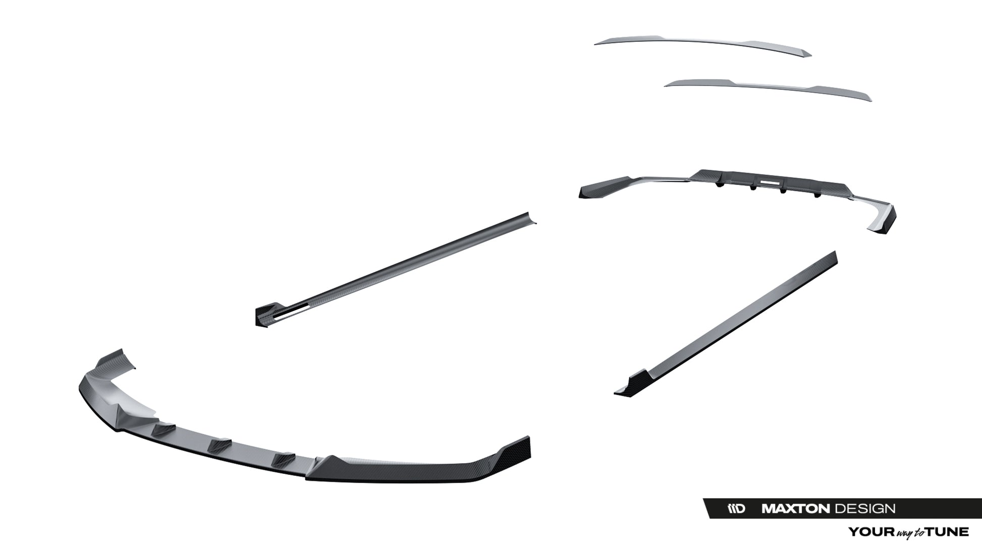 Set of Prepreg Carbon Fiber Splitters BMW 7 i7 M-Pack G70