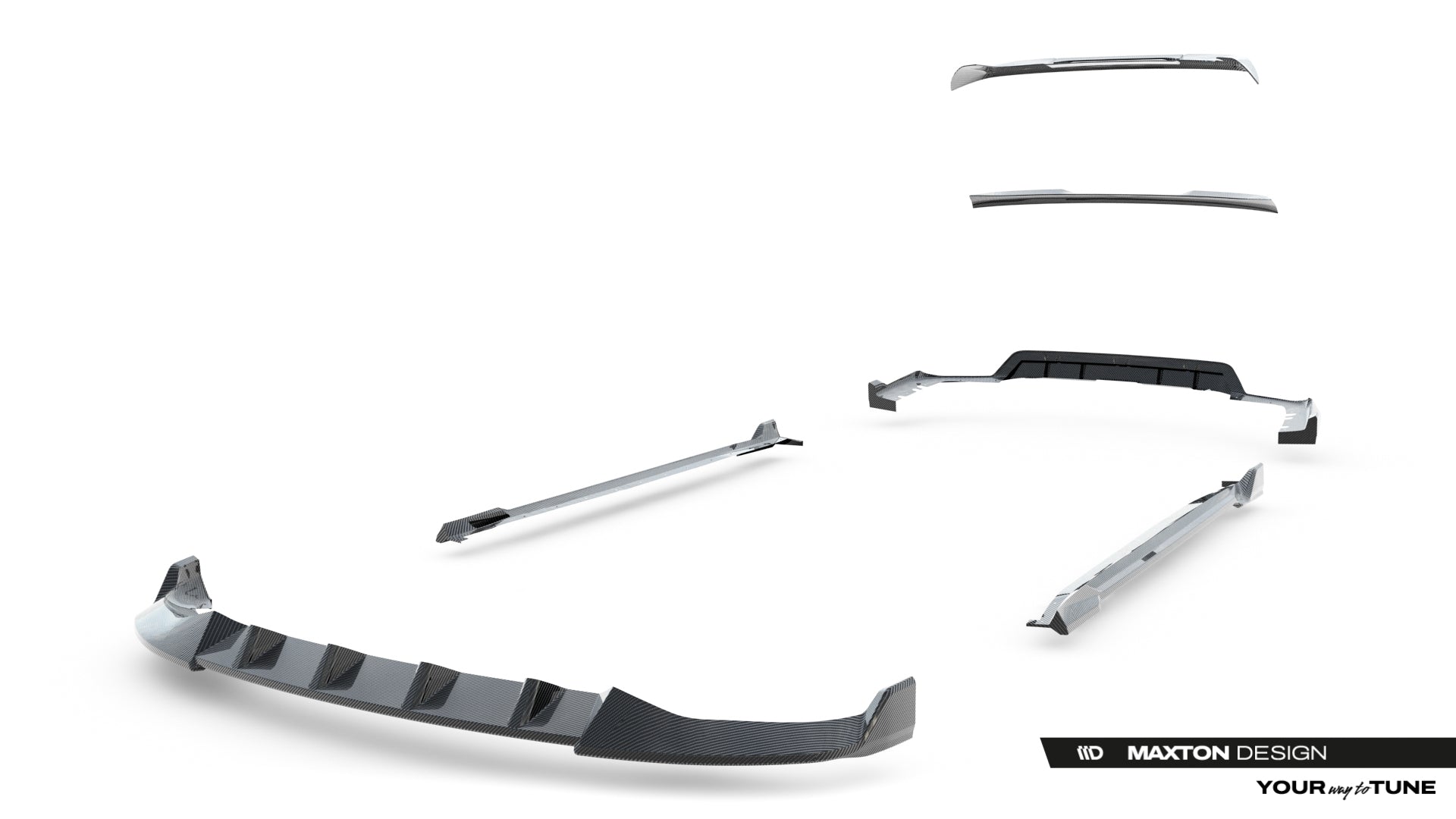 Set of Prepreg Carbon Fiber Splitters BMW X5 M-Pack G05