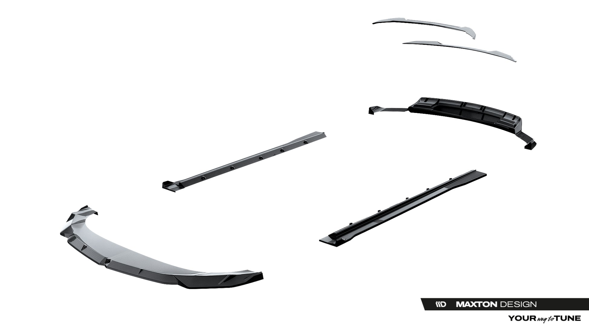 Set of Prepreg Carbon Fiber Splitters Lamborghini Urus Mk1