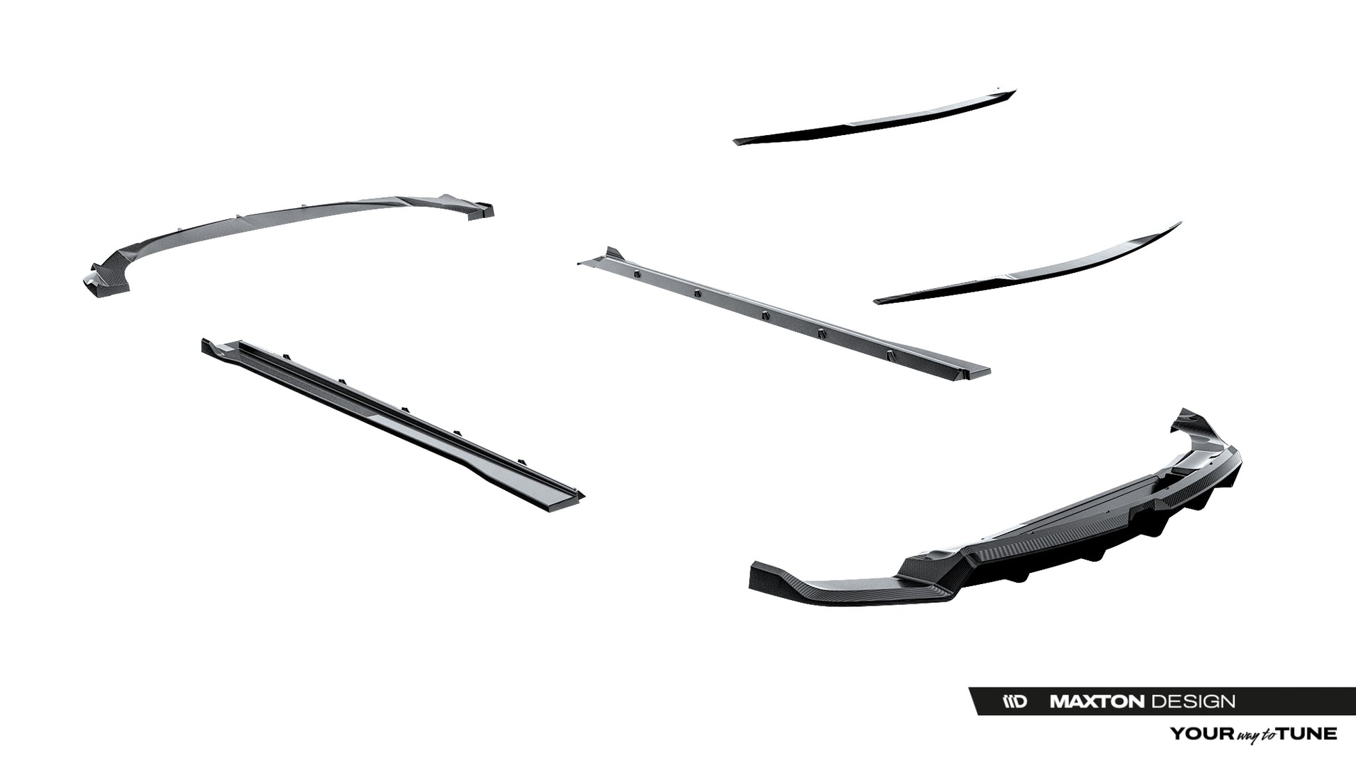 Set of Prepreg Carbon Fiber Splitters Lamborghini Urus Mk1