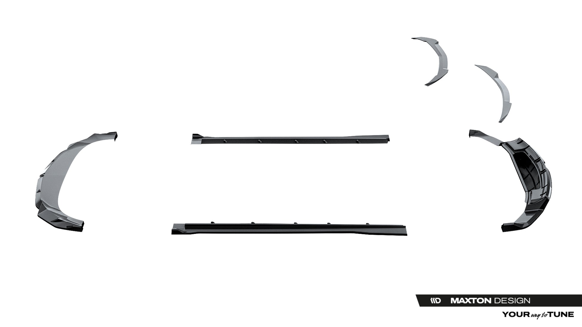 Set of Prepreg Carbon Fiber Splitters Lamborghini Urus Mk1