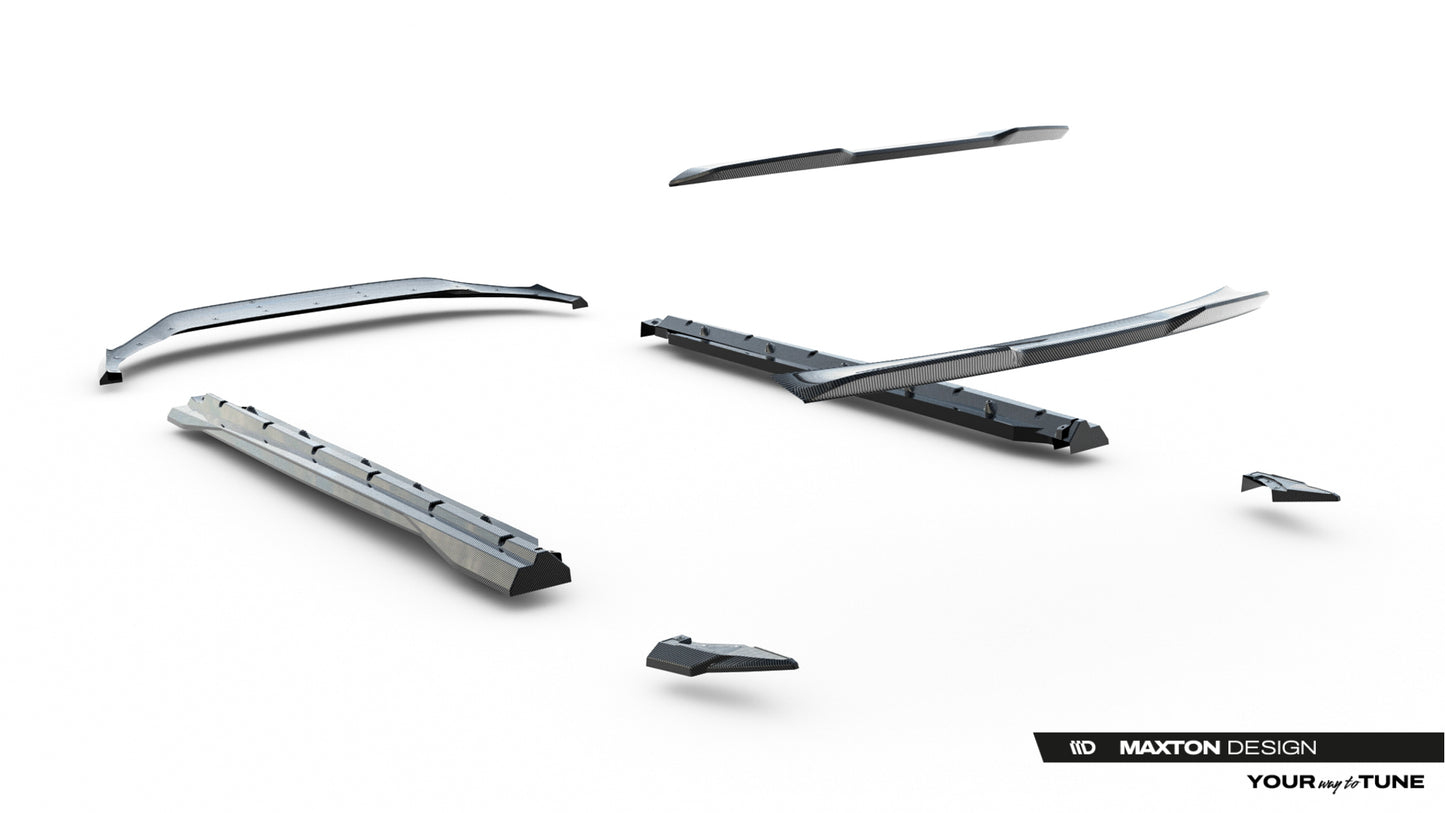 Set of Prepreg Carbon Splitters Audi Q8 S-Line Mk1 Facelift