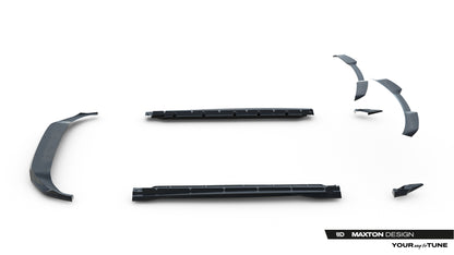 Set of Prepreg Carbon Splitters Audi Q8 S-Line Mk1 Facelift