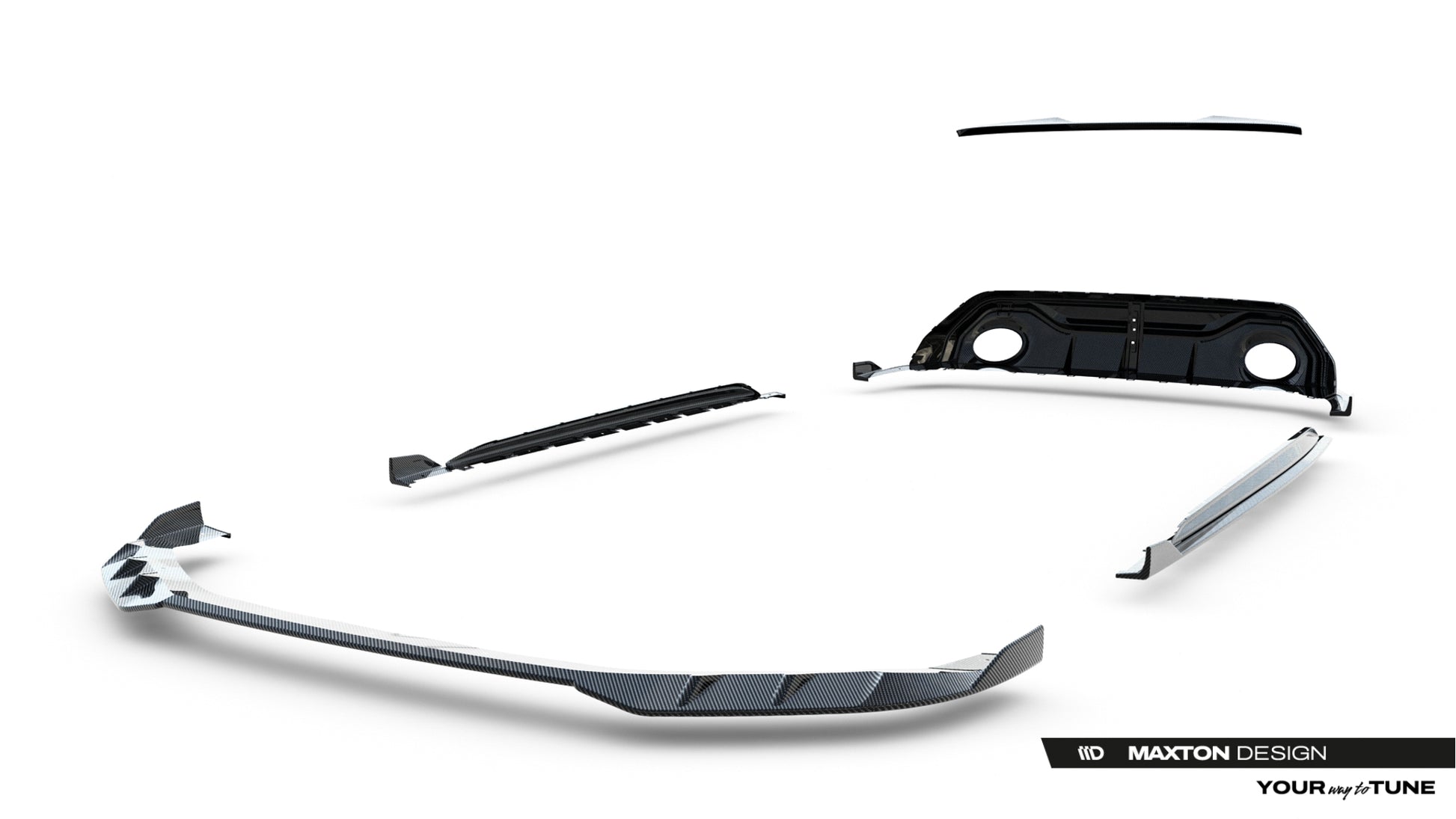 Set of Prepreg Carbon Splitters Audi RS3 Sedan 8Y Facelift
