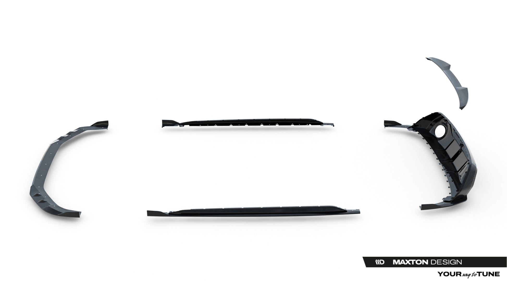 Set of Prepreg Carbon Splitters Audi RS3 Sedan 8Y Facelift