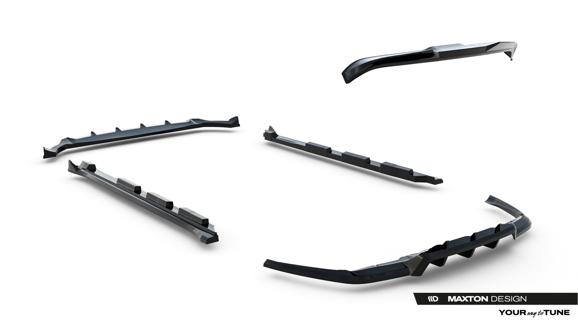 Set of Splitters Land Rover Range Rover Velar R-Dynamic Mk1 (The kit is not compatible with a towbar)