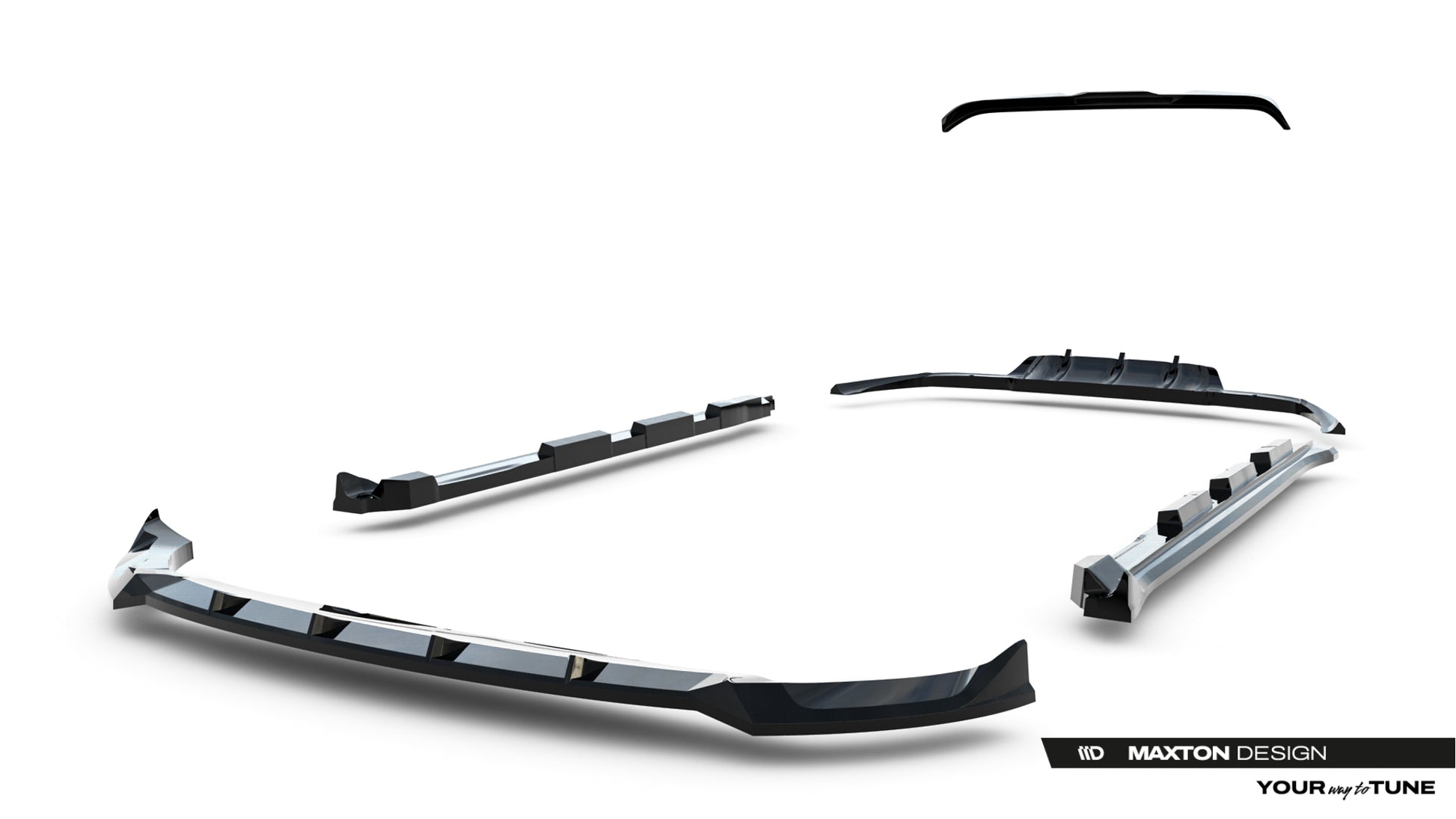 Set of Splitters Land Rover Range Rover Velar R-Dynamic Mk1 (The kit is not compatible with a towbar)