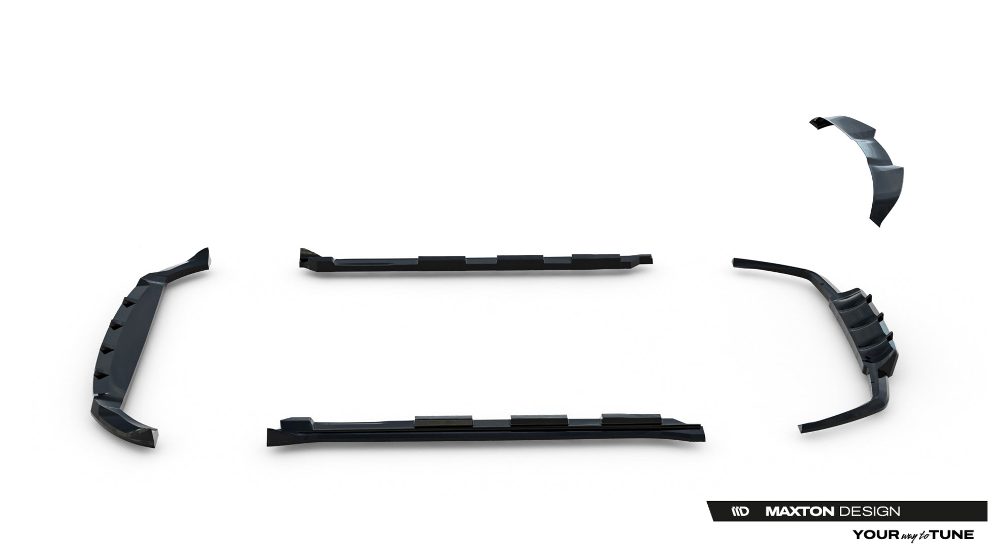 Set of Splitters Land Rover Range Rover Velar R-Dynamic Mk1 (The kit is not compatible with a towbar)