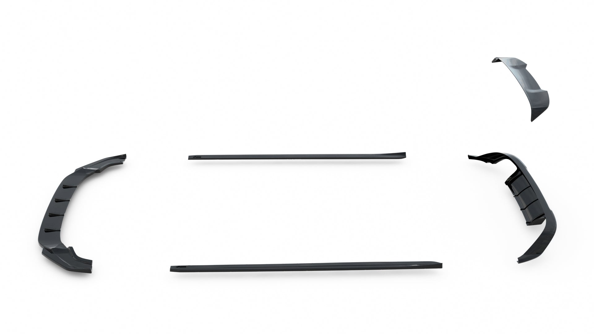 Set of Splitters V.2 Volkswagen Golf R Hatchback Mk7 Facelift