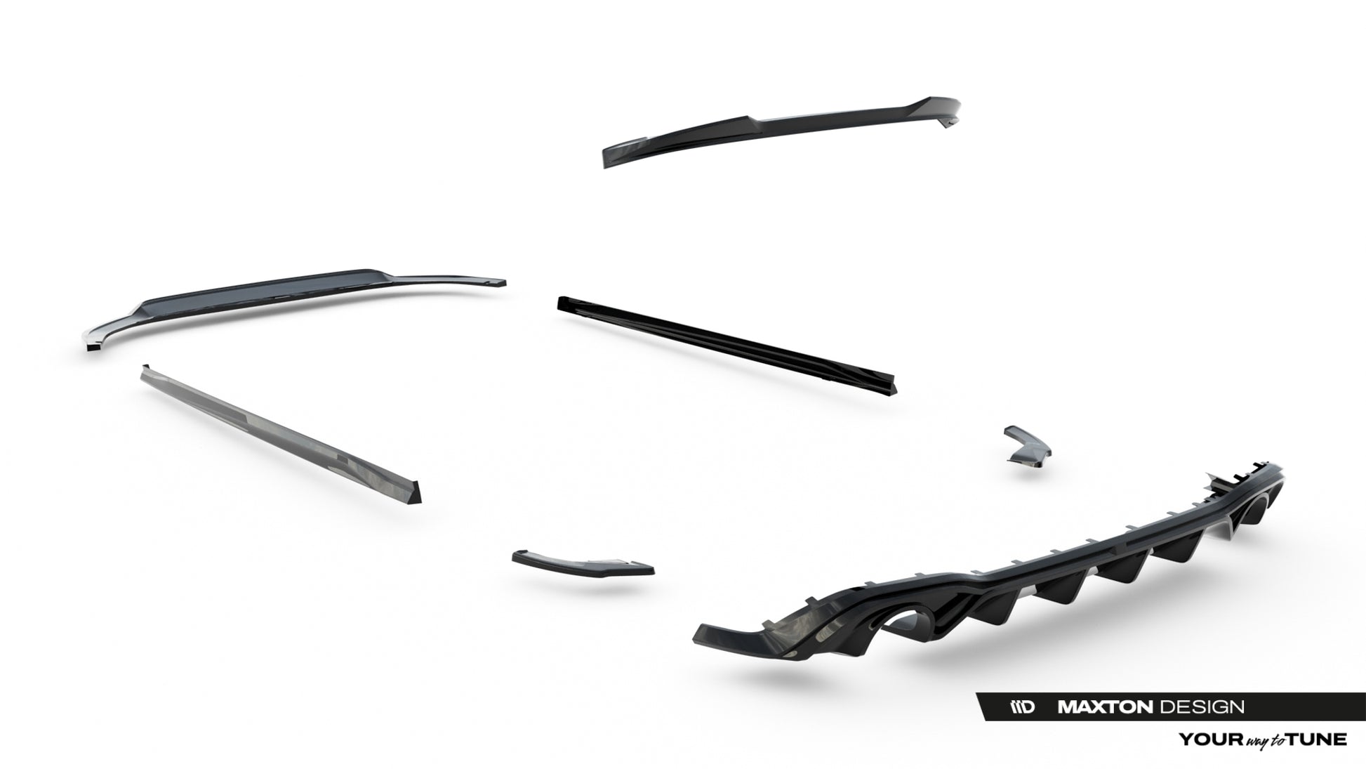 Set of Splitters V.3 Volkswagen Golf GTI Mk8 Facelift