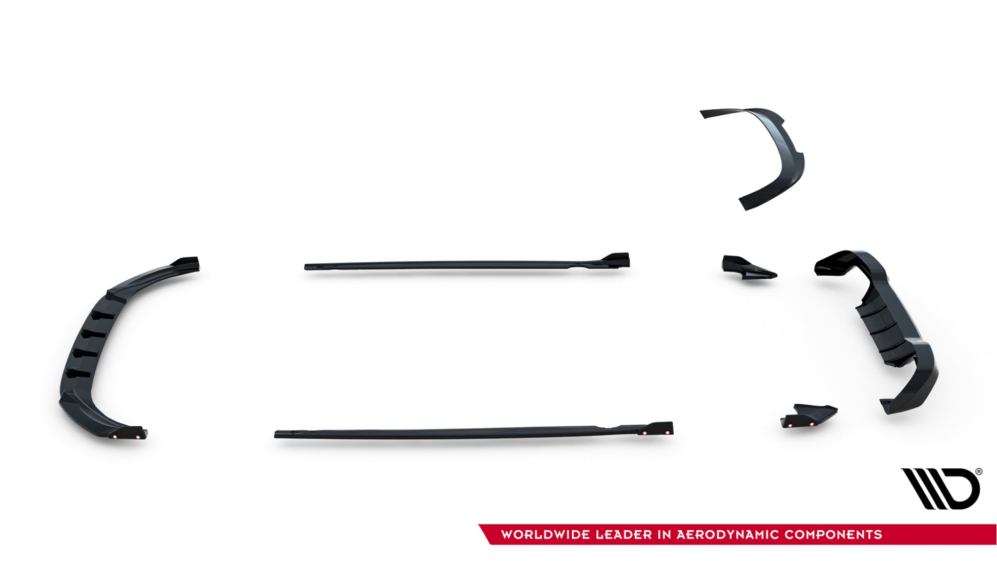 Set of Splitters V.4 Volkswagen Golf R Hatchback Mk8 Facelift