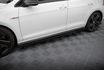Side Skirts Diffusers V.1 Volkswagen Golf GTI / GTD Mk7 / Mk7 Facelift  (wide)