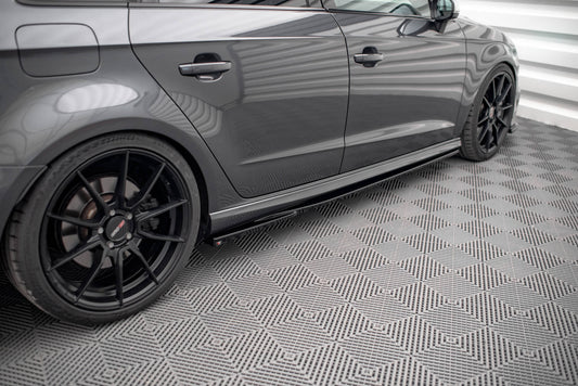 Side Skirts Diffusers V.2 Audi S3 / A3 S-Line Sportback 8V / 8V Facelift