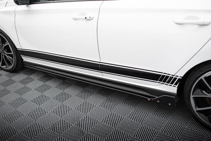 Side Skirts Diffusers V.5 + Flaps Hyundai I30 N / N-Line Hatchback / Fastback Mk3 / Mk3 Facelift