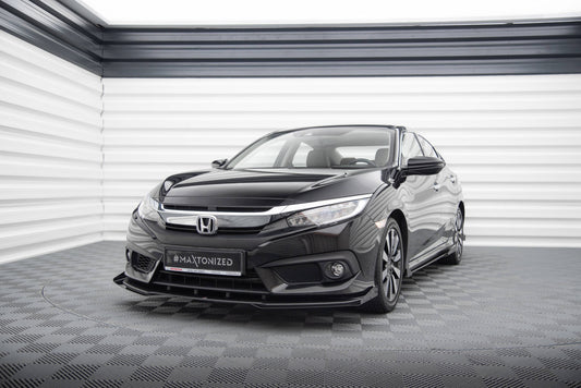 Street Pro Front Splitter + Flaps Honda Civic Sedan Mk10