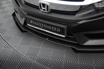 Street Pro Front Splitter + Flaps Honda Civic Sedan Mk10