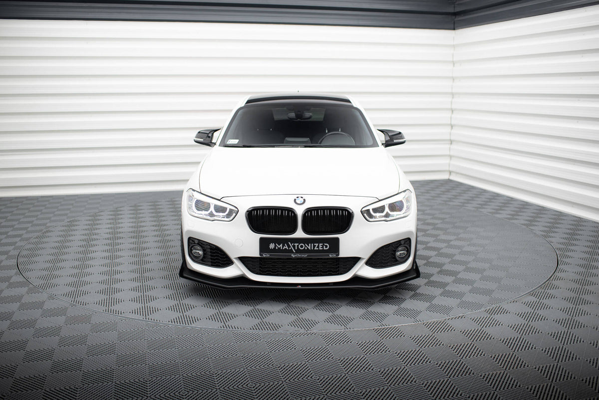 Street Pro Front Splitter V.3 + Flaps for BMW 1 F20 M-Pack Facelift / M140i