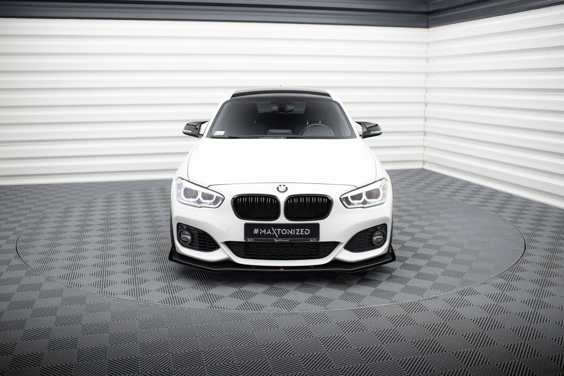Street Pro Front Splitter V.3 + Flaps for BMW 1 F20 M-Pack Facelift / M140i
