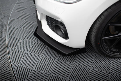 Street Pro Front Splitter V.3 + Flaps for BMW 1 F20 M-Pack Facelift / M140i