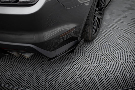 Street Pro Rear Side Splitters + Flaps Ford Mustang GT Mk6
