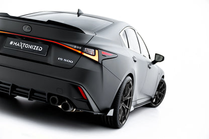 Street Pro Rear Side Splitters + Flaps Lexus IS 500 Mk3 Facelift 2 (XE30)