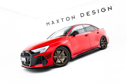 Street Pro Side Skirts Diffusers + Flaps Audi RS3 Sedan 8Y Facelift