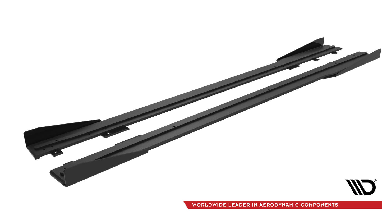 Street Pro Side Skirts Diffusers + Flaps Ford Mustang Dark Horse Mk7