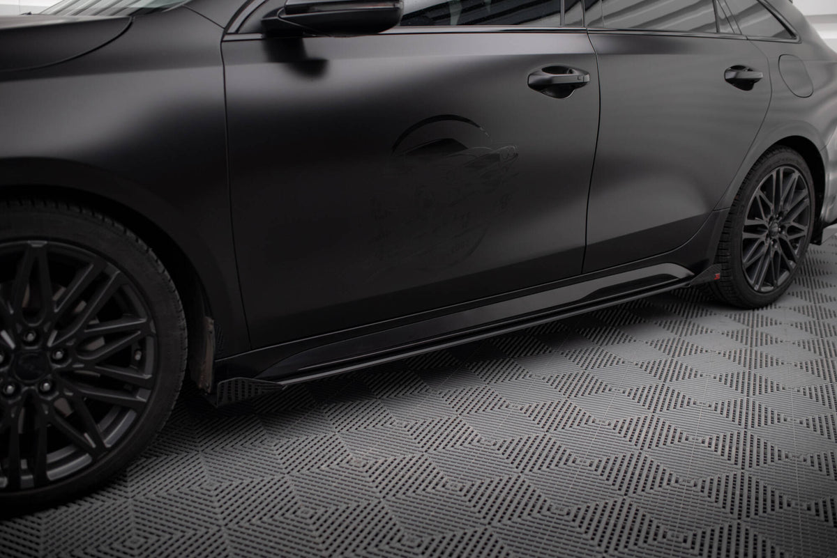 Street Pro Side Skirts Diffusers + Flaps Kia Proceed GT / GT-Line Mk1 Facelift / Ceed GT Mk3 Facelift