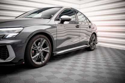 Street Pro Side Skirts Diffusers + Flaps V.1 Audi S3 / A3 S-Line 8Y / 8Y Facelift