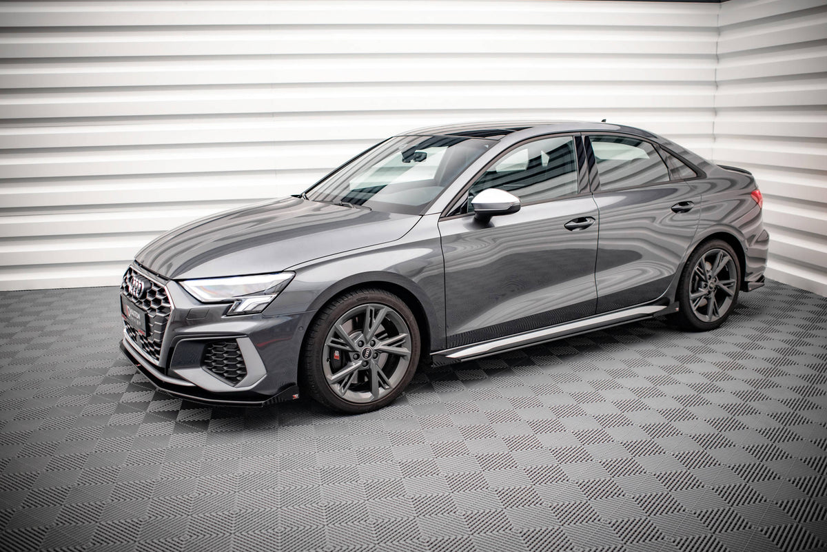Street Pro Side Skirts Diffusers + Flaps V.1 Audi S3 / A3 S-Line 8Y / 8Y Facelift