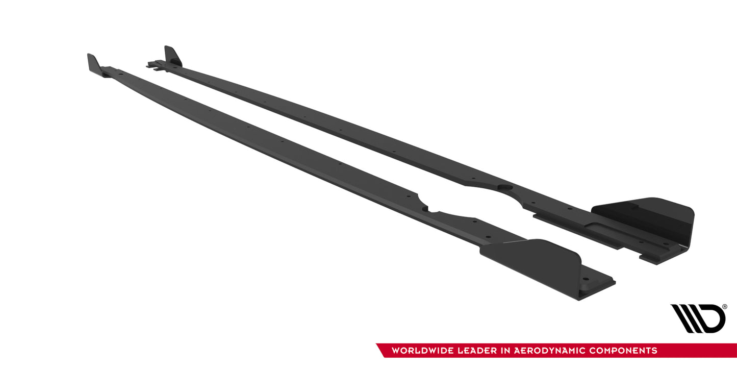 Street Pro Side Skirts Diffusers + Flaps Volkswagen Golf R Hatchback Mk8 / Mk8 Facelift