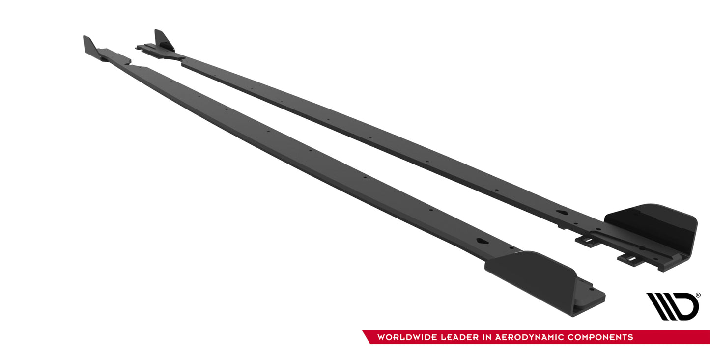 Street Pro Side Skirts Diffusers + Flaps Volkswagen Golf R Hatchback Mk8 / Mk8 Facelift