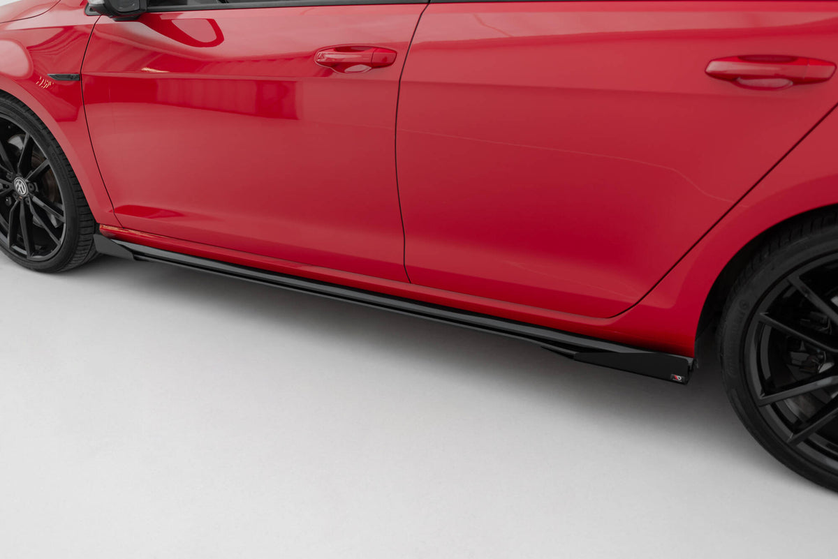 Street Pro Side Skirts Diffusers + Flaps Volkswagen Golf R / R-Line Mk7 Facelift