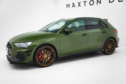 Street Pro Side Skirts Diffusers V.2 + Flaps Audi S3 Sportback / A3 S-line Sportback 8Y / 8Y Facelift