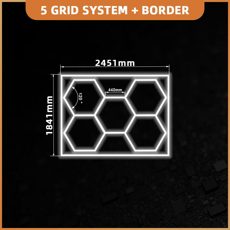 Hexagon 5 Lights system with Border