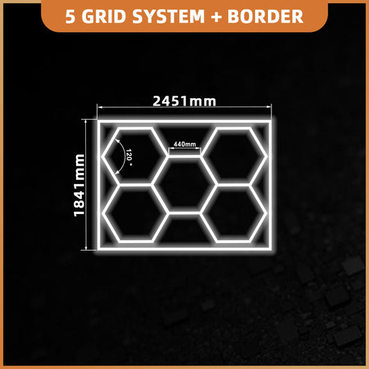 Hexagon 5 Lights system with Border